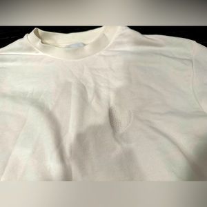 Men’s white crew neck sweater